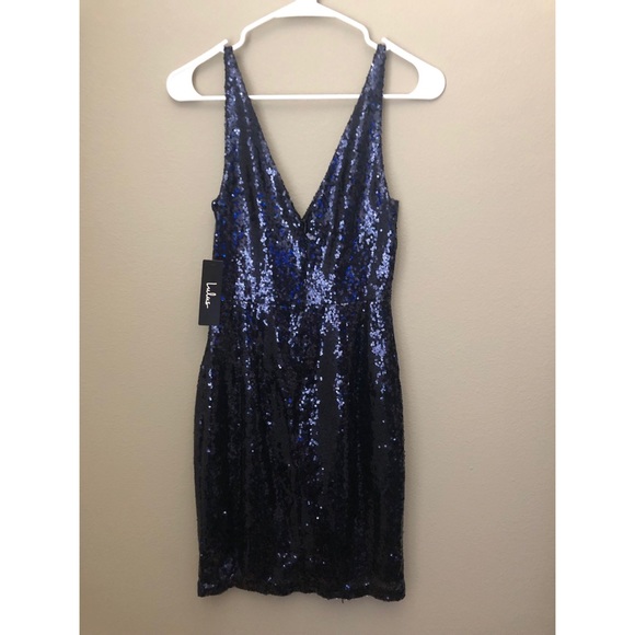 Navy sequence bodycon dress - Picture 4 of 5